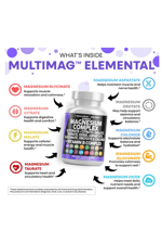 Clean Nutraceuticals  Magnezyum Complex Magne Glycinate Citrate Malate Oxide Taurate Aspartate Orotate  Mag Chloride, Zinc Copper  Vitamin C B1 B2 B6 B12 90 Capsul.