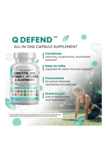 Clean Nutraceuticals Quercetin Zinc 60 Capsul Vitamin C Vitamin D Bromelain Elderberry - Lung Artemisinin, Sea Moss, Echinacea, Allergy Relief.USA.
