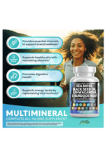 Clean Nutraceuticals  Sea Moss Black Seed Oil 60 Capsul Turmeric Bladderwrack Burdock  Vıtamın C Vıtamın D3 Elderberry Manuka Dandelion Yellow Dock Iodine.Abd Menşei.