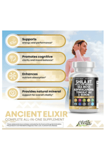Clean Nutraceuticals Shilajit for Men with Sea Moss, Tongkat Alı,, Boron, Zinc, CoQ10, PQQ - Fulvic Acid 90 Capsules.Abd Menşei.52.