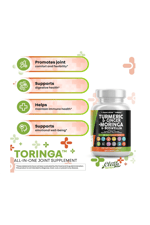 Clean Nutraceuticals Turmeric Moringa Ginger Boswellia Saffron  Ceylon Cinnamon, Tart Cherry, Quercetin Garlic Nettle Holy Basil 120 Capsul.