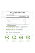 DEAL SUPLAMENT Lutein and Zeaxanthin 40mg Per Serving, 300 Softgels Plus Astaxanthin, Omega-3s,  Phospholipids Non-GMO.