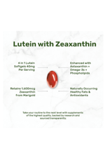 DEAL SUPLAMENT Lutein and Zeaxanthin 40mg Per Serving, 300 Softgels Plus Astaxanthin, Omega-3s,  Phospholipids Non-GMO.