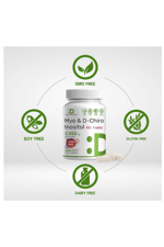 DEAL SUPLAMENT Myo-Inositol  D-Chiro Inositol  (40:1)  2,050mg  240 Veggie Capsules  with Folate, Vitamin D3  Vitex  Hormonal Balance.Abd Menşei.51.