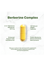 DEAL SUPPLEMENT  Berberine, 500mg Per Serving, 120 Veggie Capsules .Abd Menşei.