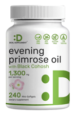 DEAL SUPPLEMENT Evening Primrose Oil 1300mg  240 Mini Softgels, Usa Menşei. 4043