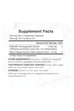 DEAL SUPPLEMENT  KSM-66  1200mg with Black Pepper, 120 Veggie Capsules.Abd Menşei.50.