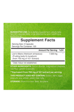 DEAL SUPPLEMENT Lions Mane Mushroom  7500mg   240 Capsules – Active Fruiting Body  Mycelium 10:1 Extract – Natural Brain Nootropic  Immune Booster – Non-GMO.47.