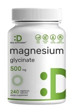 DEAL SUPPLEMENT Magnesium Glycinate 500mg, 240 Veggie Capsul.Abd Menşei. 4045