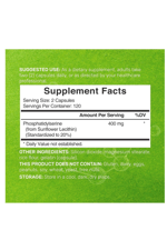 DEAL SUPPLEMENT Phosphatidylserine  400mg  240 Capsules – Nootropic Brain Health.Usa Menşei.52.
