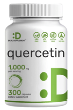 DEAL SUPPLEMENT Quercetin 1000mg  300 Capsul Immune Support High Bioavailable Flavonoids Antioxidant.ABD Menşei 48.