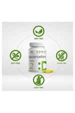 DEAL SUPPLEMENT Quercetin 1000mg  300 Capsul Immune Support High Bioavailable Flavonoids Antioxidant.ABD Menşei 48.