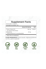 DEAL SUPPLEMENT Vitamin B1 500mg with Benfotiamine, 240 Capsul  2 in 1 E.nhanced Formula – Fat  Water Soluble Thiamine B1 Non-GMO, No Gluten.49.