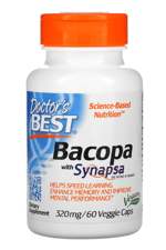 Doctor's Best, Bacopa with Synapsa, 320 mg, 60 Veggie Capsul.Usa version