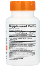 Doctor's Best Fast Acting Arginine Complex with Nitrosigine 750mg 60 Tablet.Usa Menşei.43.