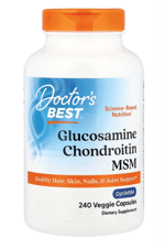 Doctor's Best, Glucosamine Chondroitin MSM with OptiMSM®, 240 Veggie Capsules.