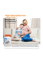 Doctor's Best High Absorption Iron Chelated with Ferrochel, Gentle on The Stomach, Immune Health, Blood Health, 27mg 120 Tablet.36.