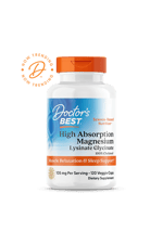 Doctor's Best  High Absorption Magnesium Lysinate Glycinate 105mg  120 Veggie Capsul.42.