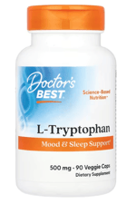 Doctor's Best  L-Tryptophan  500mg  90 Veg Capsul.Özel Sporcu Gıdaların'dan Usa Version.44.
