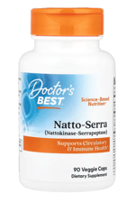 Doctor's Best, Natto-Serra, (Nattokinase-Serrapeptase) 90 Veggie Capsul.50.