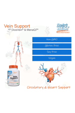 Doctor's Best Vein Support with Diosvein & Menaq7, Vitamin K2, Diosmin ve Hesperidin 60 Veg Capsul.Made ın Usa.45.