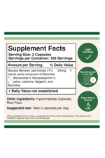 Double Wood  Bacomind Bacopa Extract 300mg 210 Capsul.42.