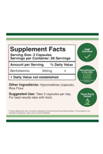 Double Wood Benfotiamine 300mg (120 Capsules) Usa Version 39.