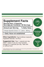 Double Wood Fadogia Agrestis 600mg 180 Capsul.36.