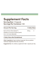 Double Wood Kanna Extract  (Sceletium Tortuosum) - 50mg Per Capsules, 120 Capsul.40.