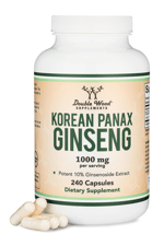 Double Wood Korean Red Panax Ginseng Extract 1000mg  240 Veg Capsul.43.
