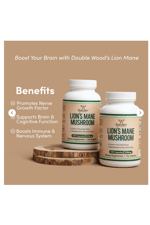 Double Wood  Lion's Mane Mushroom 500mg 120 Capsul.Abd Menşei 38.