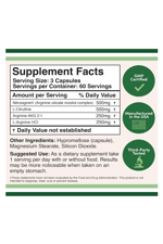 Double Wood Nitric Oxide (Stim Free Pre Workout) - Nitrosigine, L Arginine, and L Citrulline (Clinically Studied to Boost No2 Nitric Oxide Flow) 180 Capsul.40.
