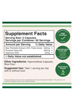 Double Wood Prostate Support Supplement for Men's Health 120 Capsul.38.