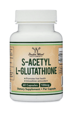 Double Wood S-Acetyl L-Glutathione  100mg 60 Capsul. Abd Menşei 45.