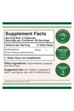 Double Wood Sulforaphane Broccoli Extract 120 Capsul..Abd Menşei. 3935