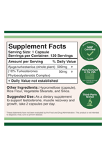 Double Wood  TURK 500 Turkesterone 500mg, 120 Capsul.52.