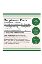 Double Wood Zinc Picolinate 50mg, 300 Capsules.4040