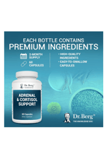 Dr. Berg  Adrenal Cortisol Support-Mood,Focus,Relaxation 60 Capsul.Usa Menşei.64.