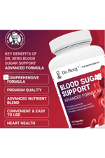 Dr. Berg  Blood Sugar Support Advanced Formula with Chromium & Potassium 120- Vegetable Capsul.Abd Menşei.64.