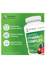 Dr. Berg Chewable Vitamin C Complex - Made with Organic, Non-GMO Berries - 60 Chewable Delicious Wafers.Abd Menşei.57.