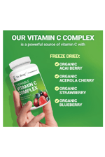 Dr. Berg Chewable Vitamin C Complex - Made with Organic, Non-GMO Berries - 60 Chewable Delicious Wafers.Abd Menşei.57.