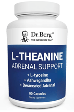 Dr. Berg L-Theanine 200mg - Includes Zinc, Copper, L-Tyrosine – L-Theanine - for Relaxation, and Mental Clarity* – 90  Capsules.Abd Menşei.58.