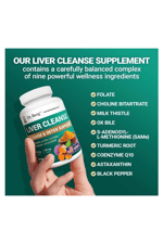 Dr. Berg Liver Cleanse Detox Unique Blend of Milk Thistle, Ox Bile  Folate - Liver Includes Turmeric, Black Pepper  Choline - 60 Capsul.49.