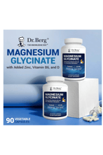 Dr. Berg Magnesium Glycinate  - 90 Capsul - Vitamin D, B6 & Zinc for Stress Relief, Calm, Relaxation, & Good Sleep* - 120 mg  Magnesium Bisglycinate  - Chelated Magnesium Glycinate. Abd Menşei.49.