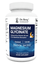 Dr. Berg Maximum Strength 4-in-1 Chelated Magnesium Glycinate with Clean 150 Capsul.Abd Menşei.55.