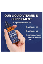 Dr. Berg Maximum Strength Vitamin D3 K2 Likid Drops with MCT Oil – 5,000 IU 30ml.45.