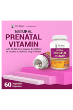 Dr. Berg Natural Prenatal Vita mins for Women (Pregnant & Nursing)  Prenatal Vita mins with Folate, Minerals, Omegas, 11 Powerful Superfoods- 60 Capsules.