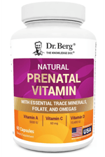 Dr. Berg Natural Prenatal Vita mins for Women (Pregnant & Nursing)  Prenatal Vita mins with Folate, Minerals, Omegas, 11 Powerful Superfoods- 60 Capsules.