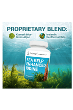 Dr. Berg Sea Kelp Enhanced Iodine - 200 mcg of Premium Iodine - Seaweed Blend Includes Klamath Blue-Green Algae & Sea Kelp - 90 Capsules.57