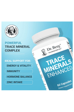 Dr. Berg  Trace Minerals Enhanced Complete with 70+ Minerals - 60 Capsul.64.